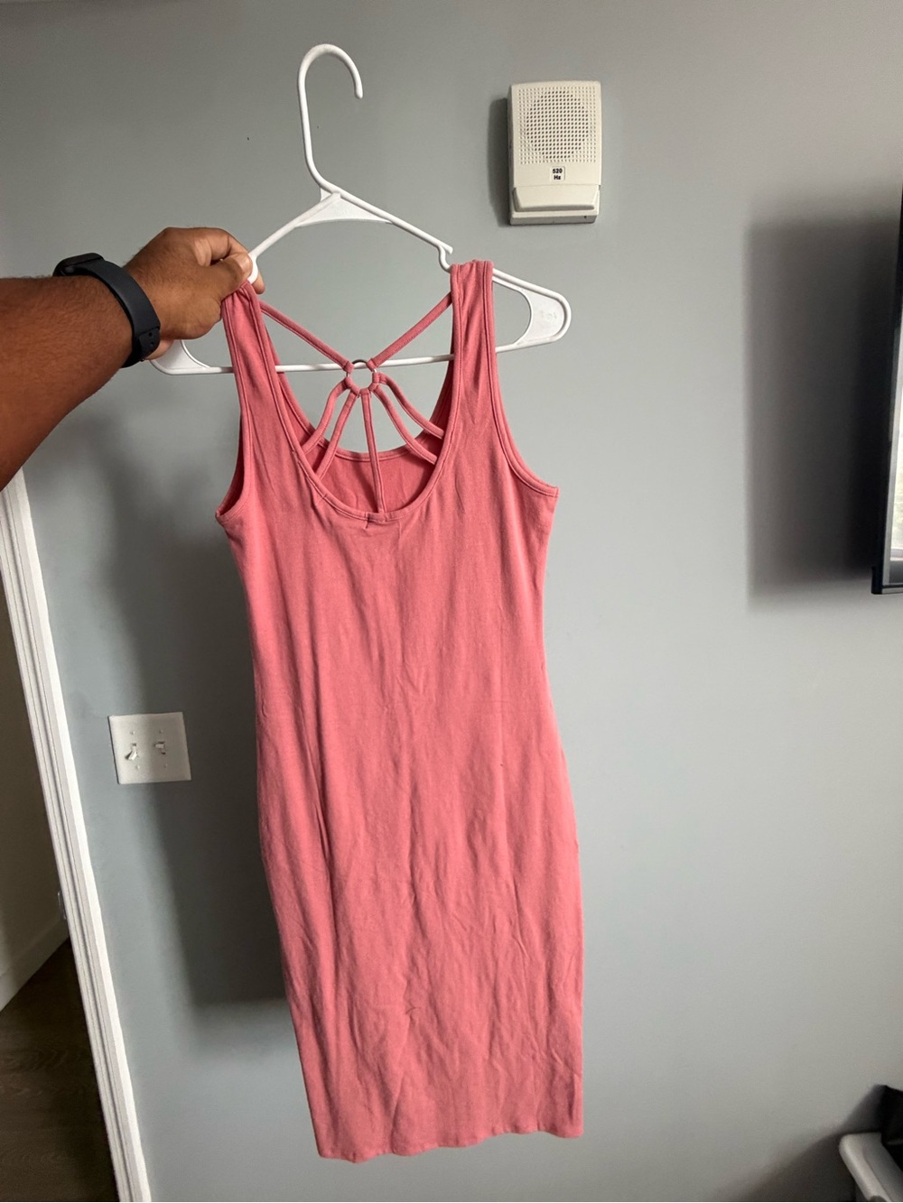 Women’s Pink Strappy Back Tank Dress